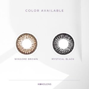 Pilihan warna FreshKon Alluring Eyes Monthly - Winsome Brown dan Mystical Black